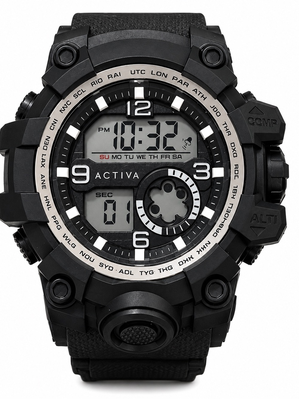 Activa Endurance X Invicta Men's Digital Watch - 54.5mm. Black (ACW435-002)